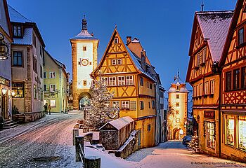 Weihnachtliches Rothenburg ob der Tauber und Schloss Schillingsfürst