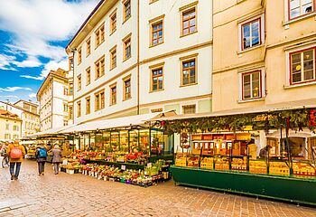 Markttreiben in Bozen